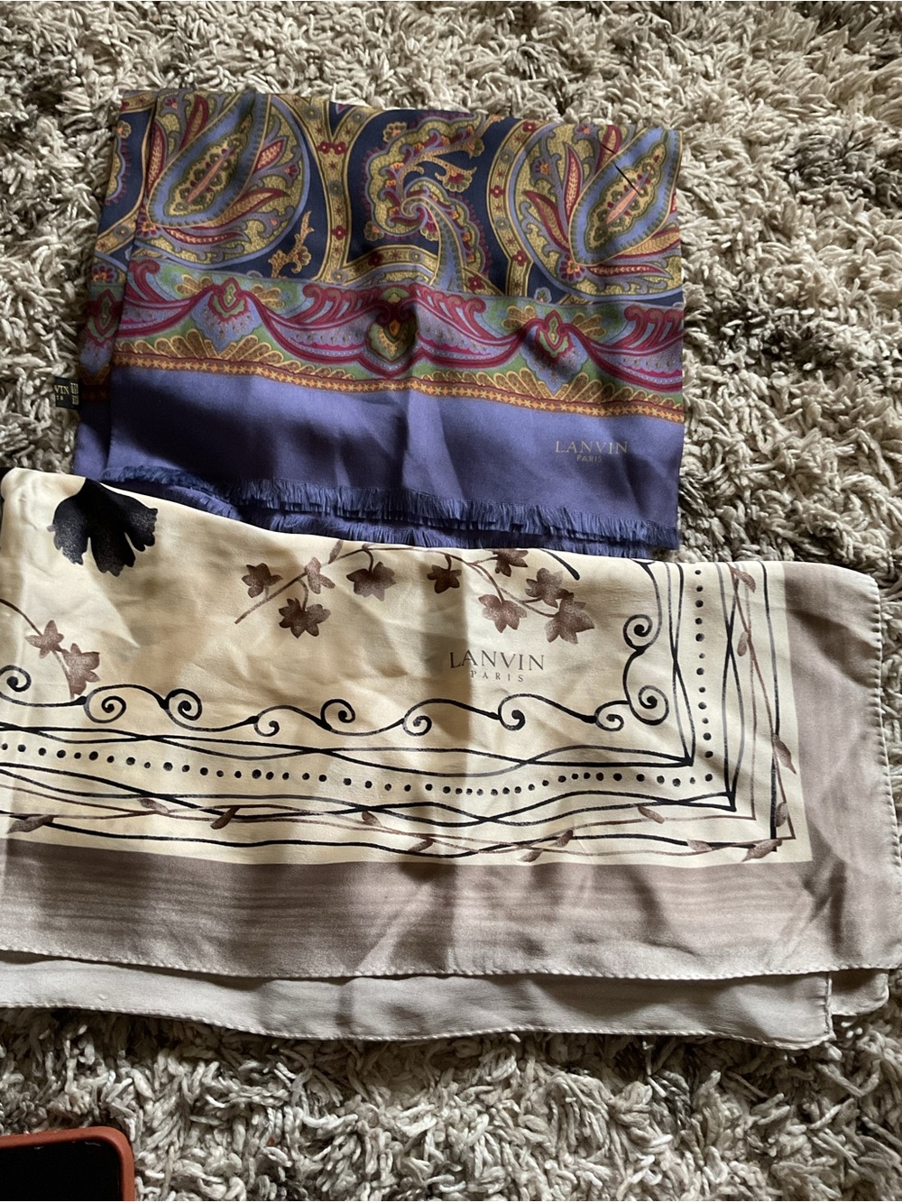 Lanvin Printed Silk Skirt - Multicolor Paisley and Cream Floral